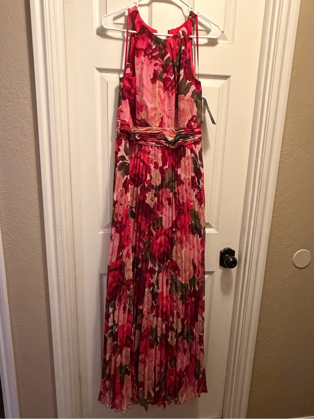 Elevate Your Style with the Xscape Floral Halter Maxi Dress