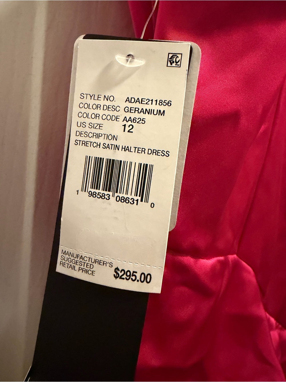 Adrianna Papell Hot Pink Midi Dress – Elevate Your Elegance with a Striking Halter Design
