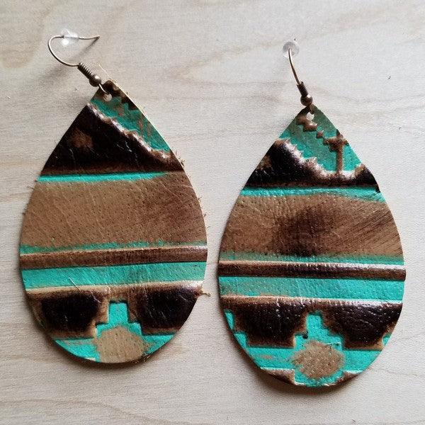 Large Teardrop Earrings in Navajo - Wildflower Hippies