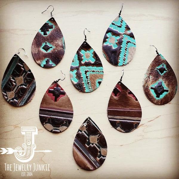 Large Teardrop Earrings in Navajo - Wildflower Hippies