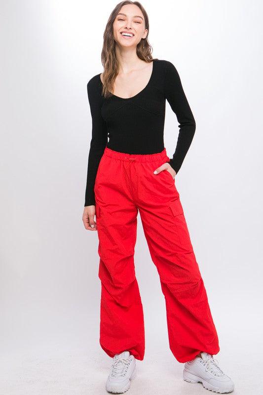 Loose Fit Parachute Cargo Pants - Wildflower Hippies