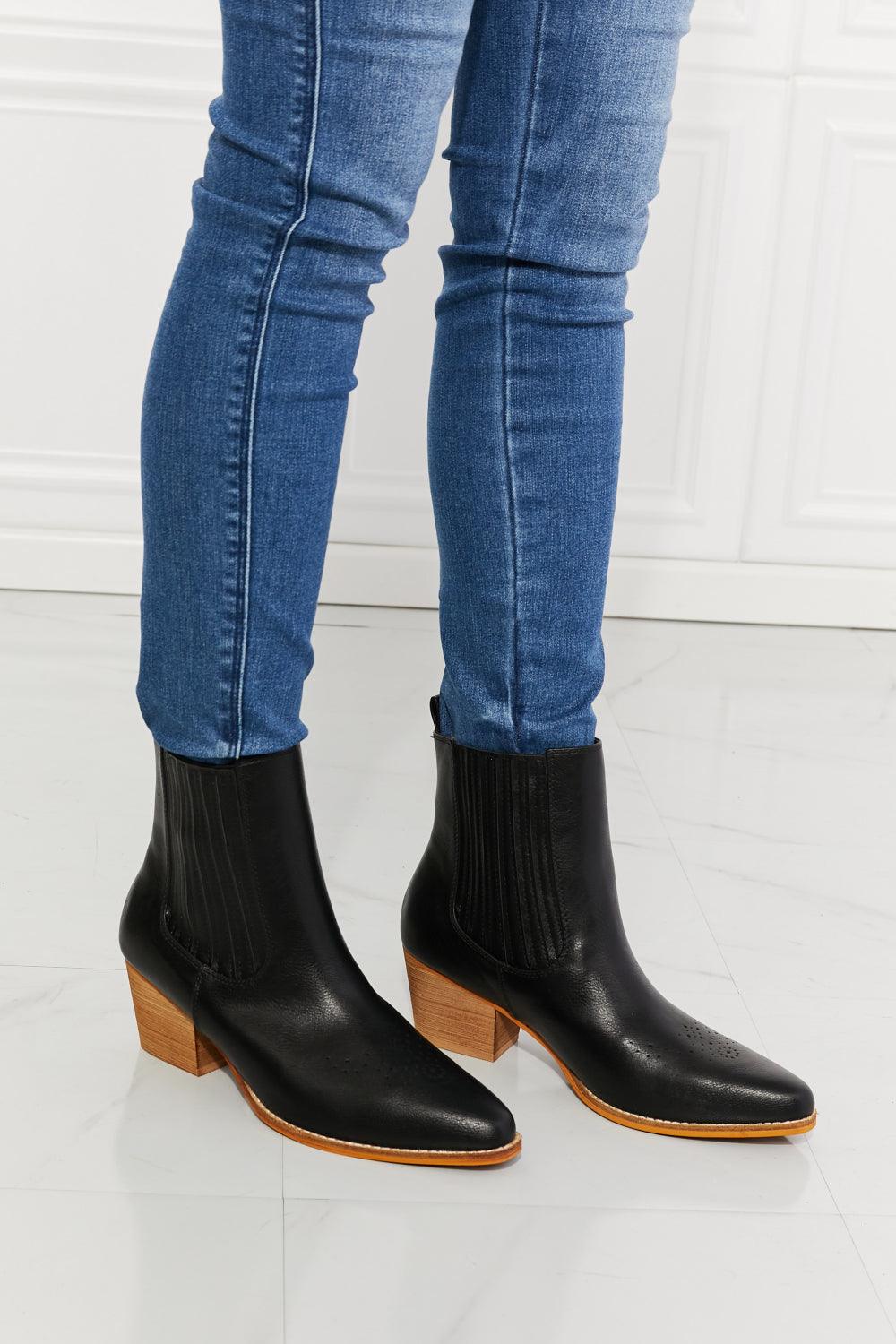 Love the Journey Stacked Heel Chelsea Boot in Black - Wildflower Hippies