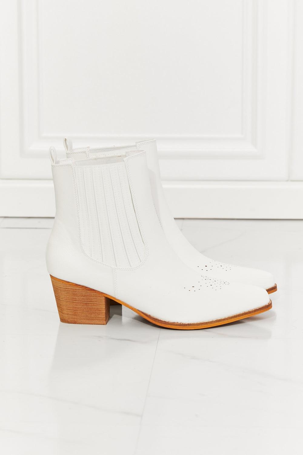 Love the Journey Stacked Heel Chelsea Boot in White - Wildflower Hippies