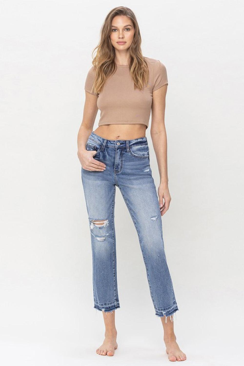 Lena High Rise Crop Straight Jeans - Wildflower Hippies