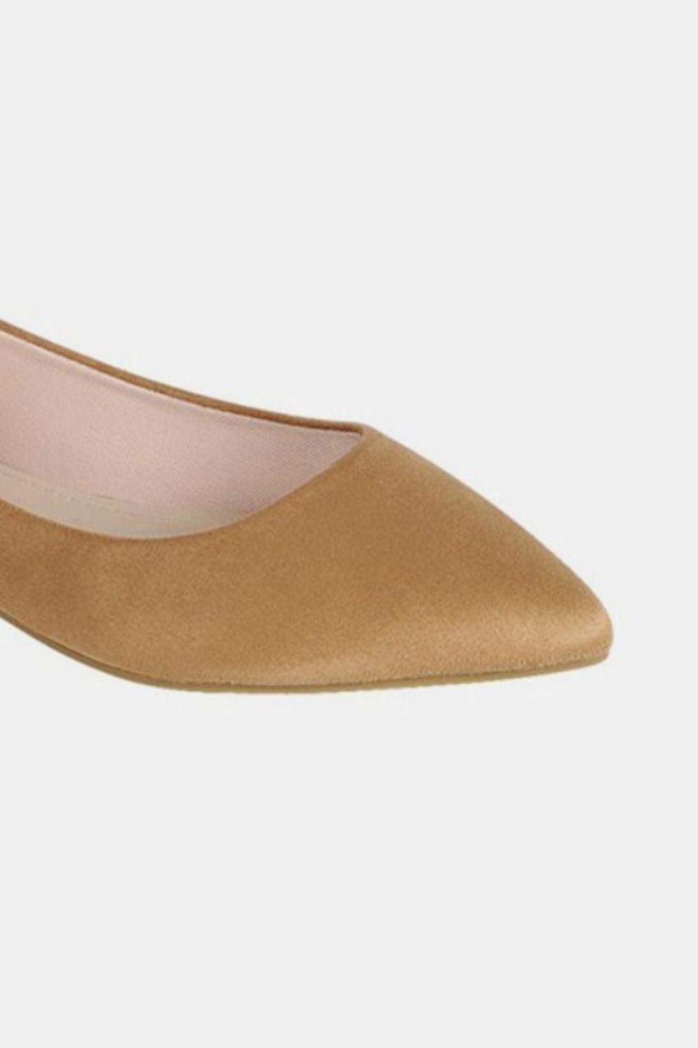 Pointy Toe Slip On Flat Loafers - Tan - Wildflower Hippies