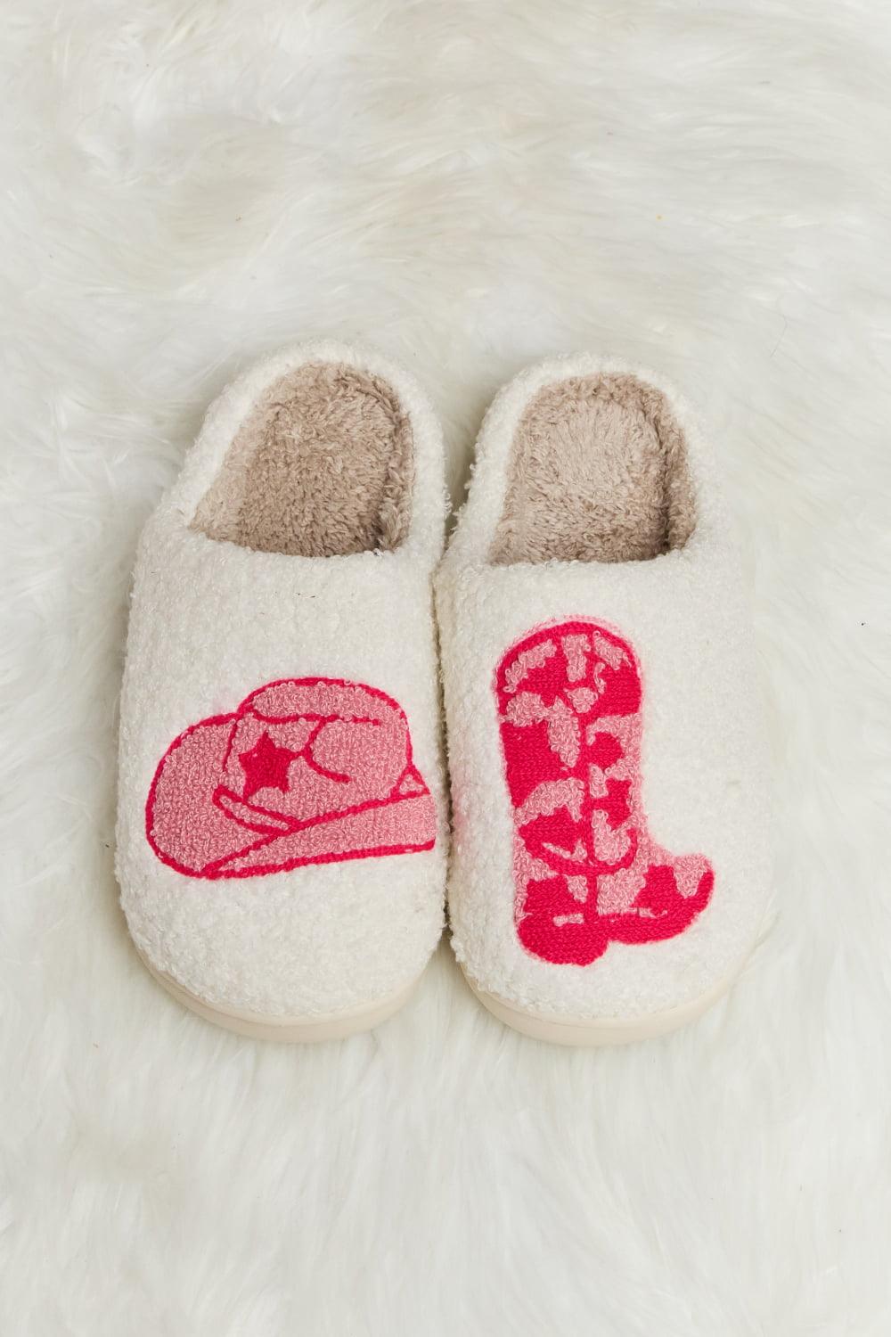 Printed Plush Slide Slippers - Wildflower Hippies