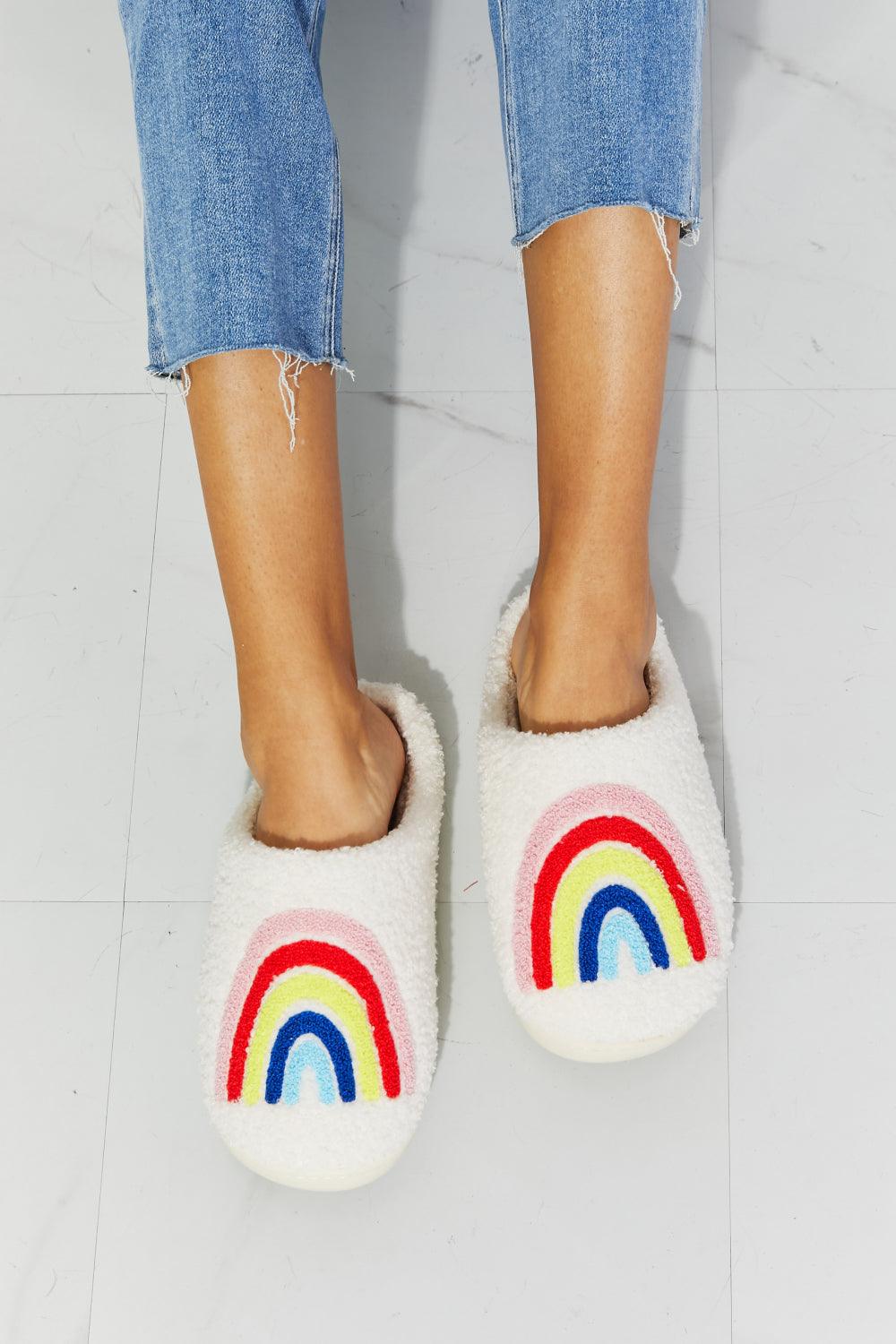 MMShoes Rainbow Plush Slipper - Wildflower Hippies