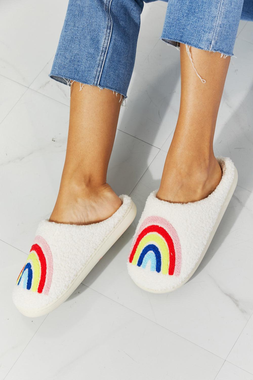 MMShoes Rainbow Plush Slipper - Wildflower Hippies