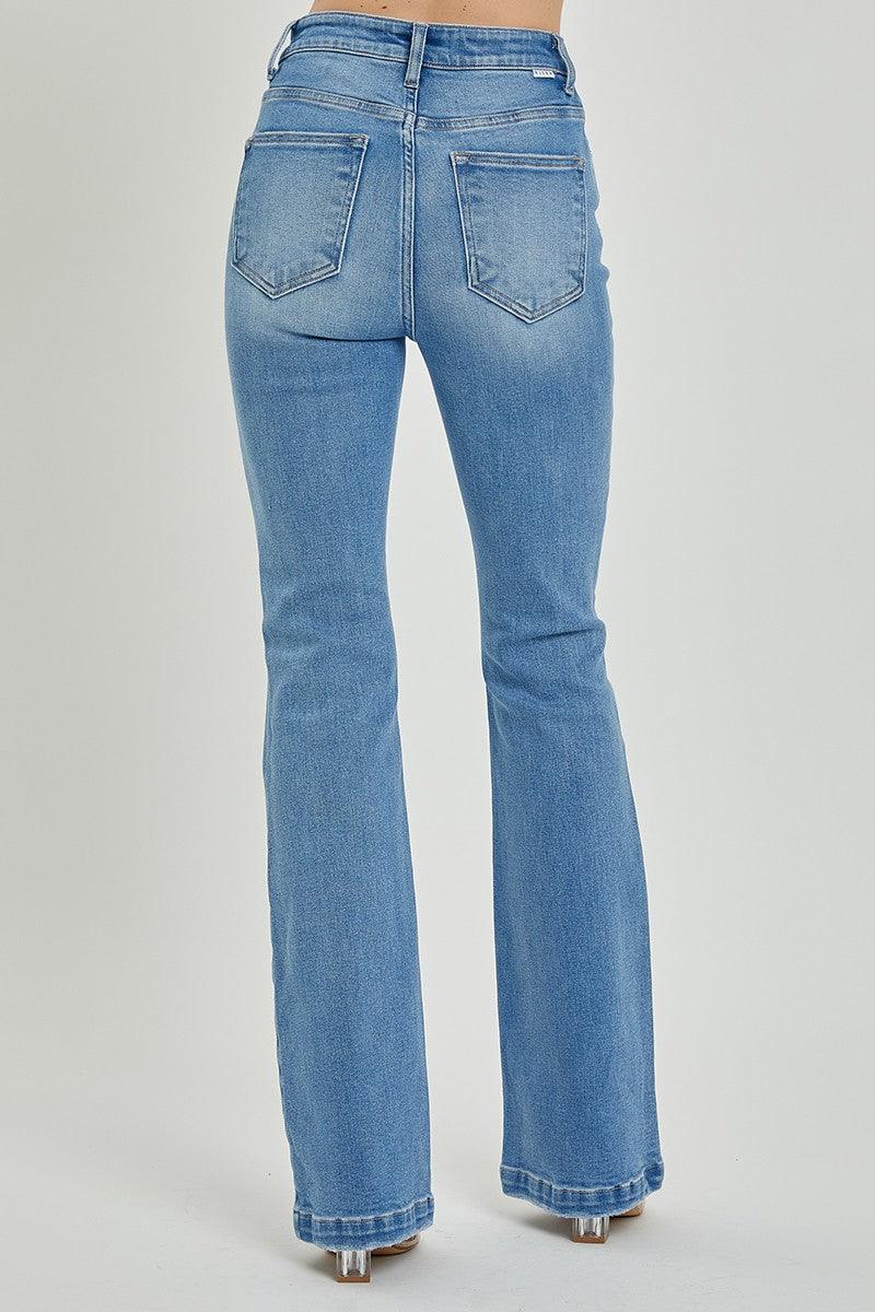 RISEN Full Size High Rise Button Fly Bootcut Jeans - Wildflower Hippies