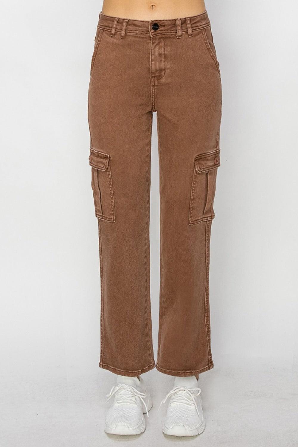 Risen Full Size High Rise Cargo Jeans - Wildflower Hippies