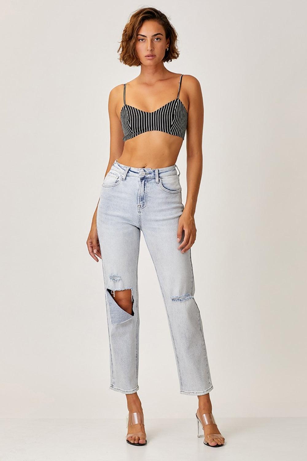 RISEN High Rise Distressed Relaxed Jeans - Wildflower Hippies