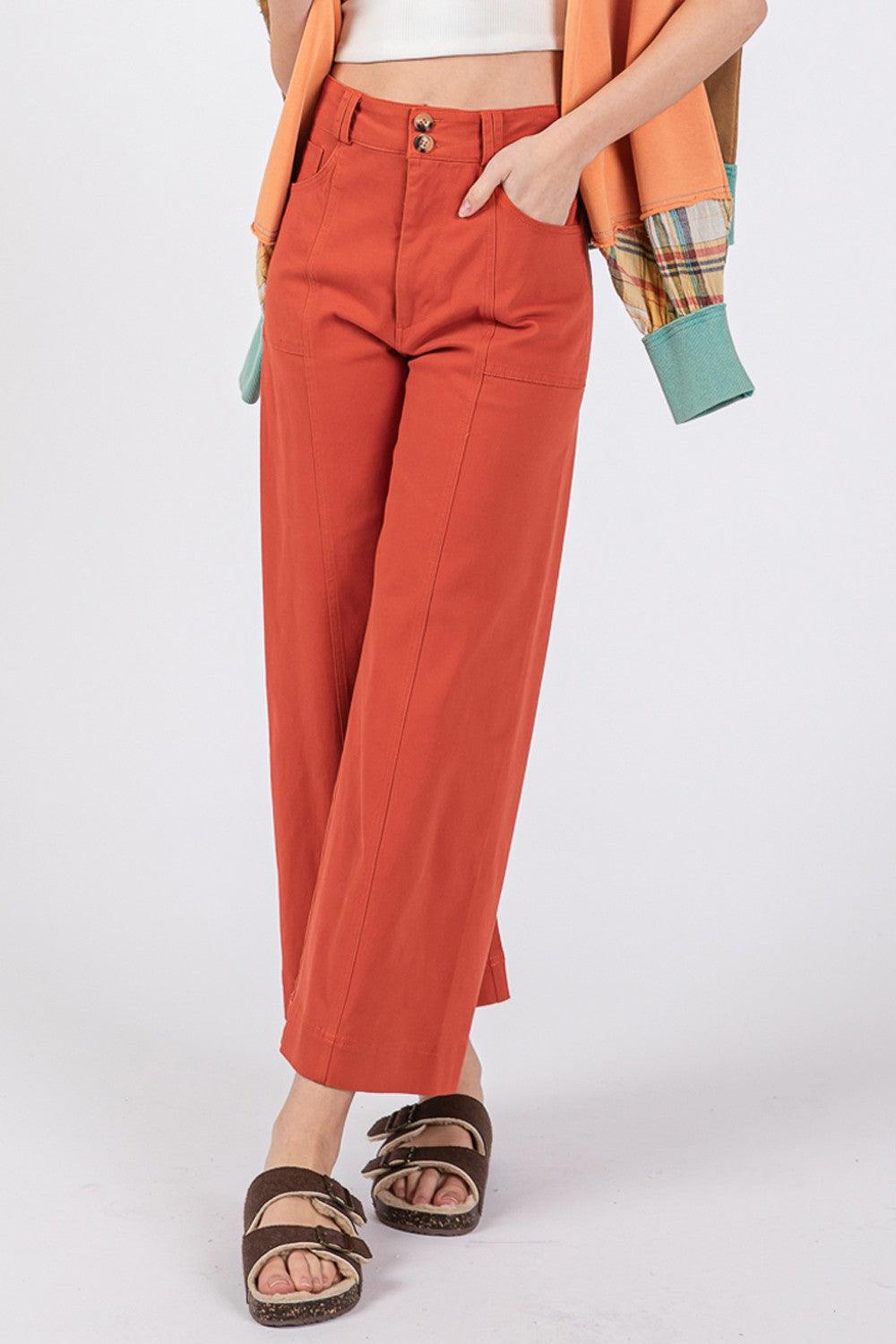 SAGE + FIG Wide Leg Cropped Pants - Wildflower Hippies