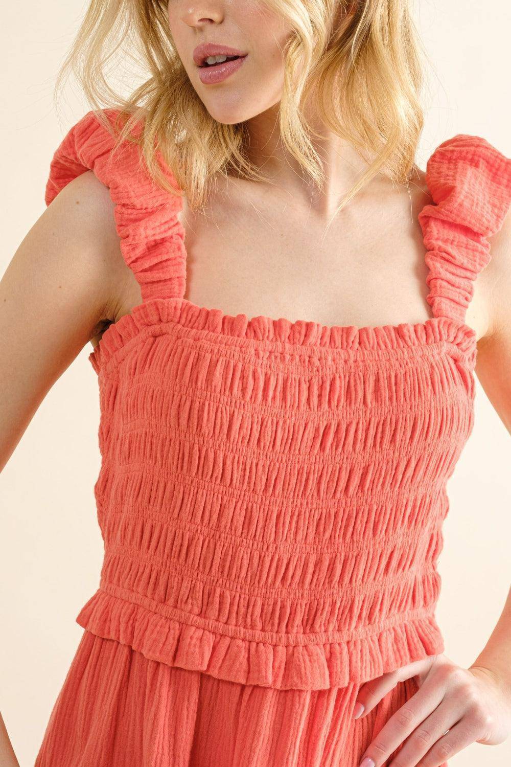 Smocked Ruffled Tiered Dress - Wildflower Hippies