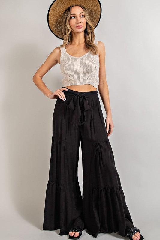 Tiered Wide Pants - Wildflower Hippies