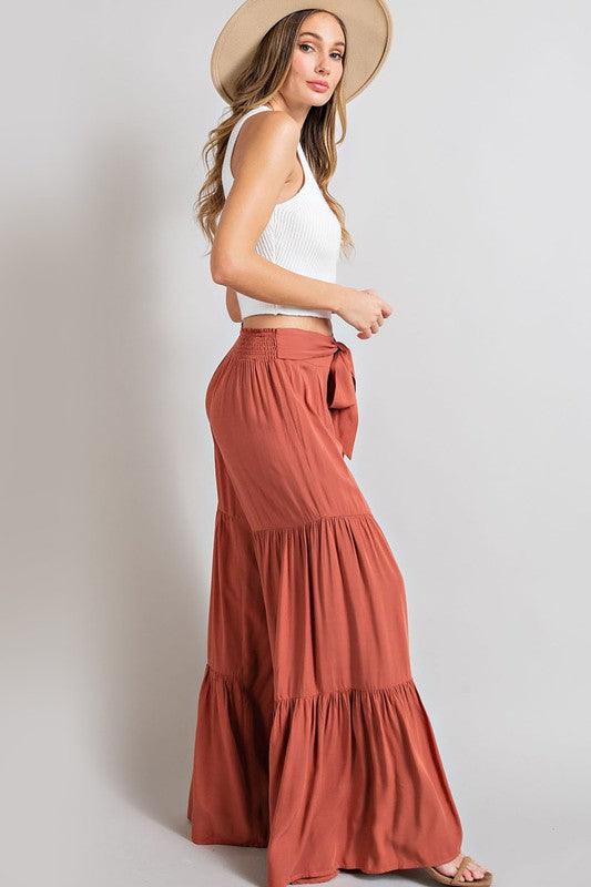 Tiered Wide Pants - Wildflower Hippies