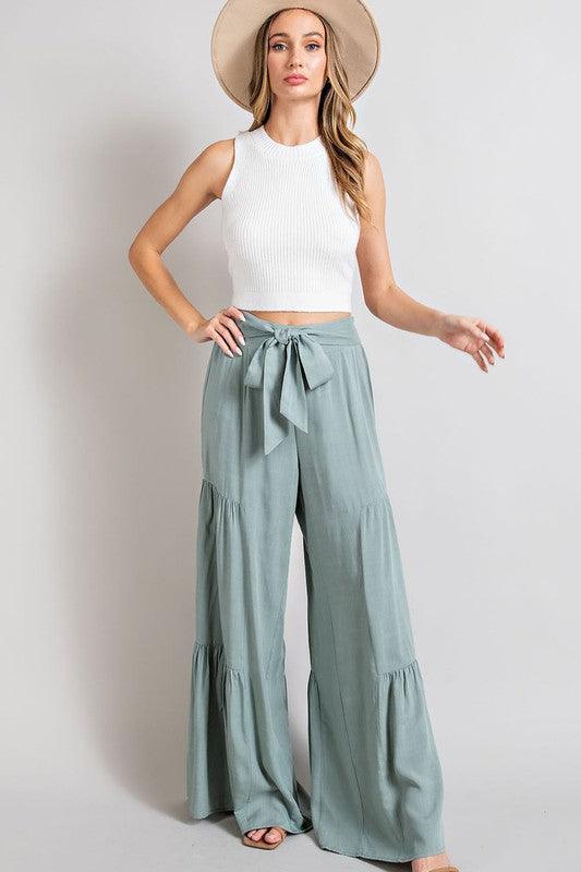 Tiered Wide Pants - Wildflower Hippies