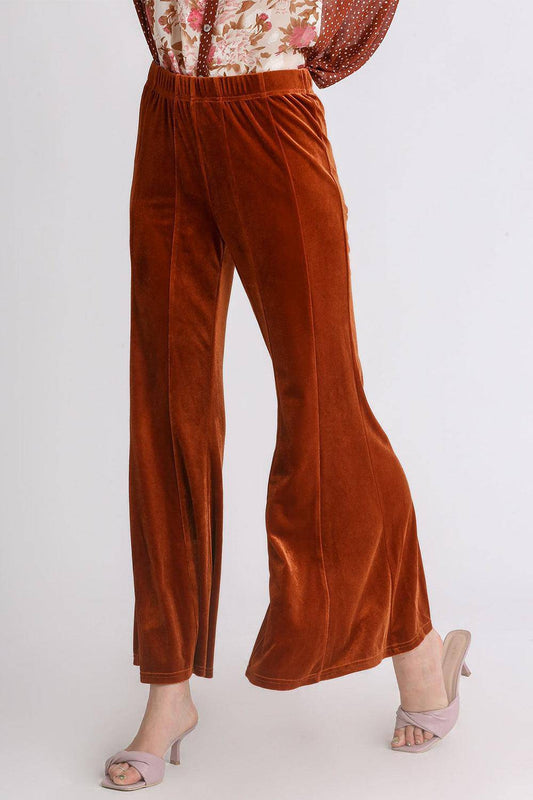 High Rise Elastic Waist Flare Pants - Wildflower Hippies