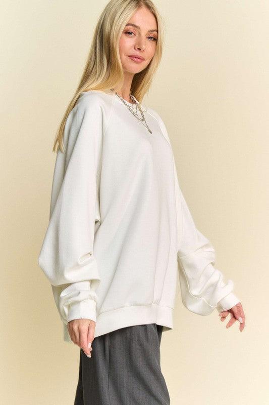 Round Neck Raglan Sleeve Sweatshirt - Wildflower Hippies