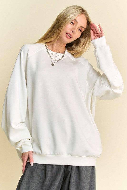 Round Neck Raglan Sleeve Sweatshirt - Wildflower Hippies