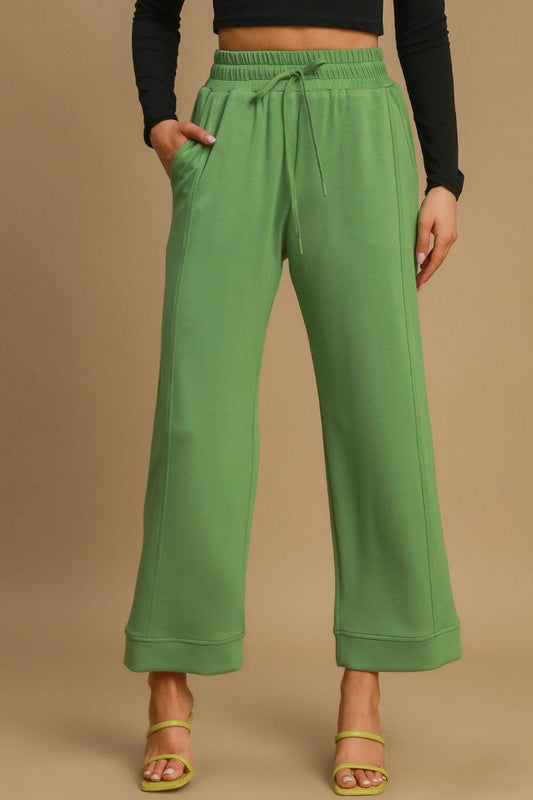 Drawstring Wide Leg Pants with Pockets - Wildflower Hippies