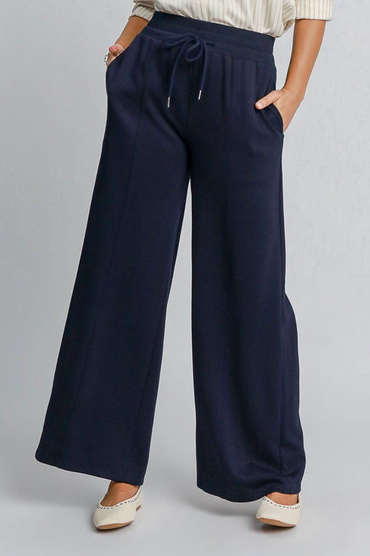 Drawstring Wide Leg Pants with Pockets - Wildflower Hippies