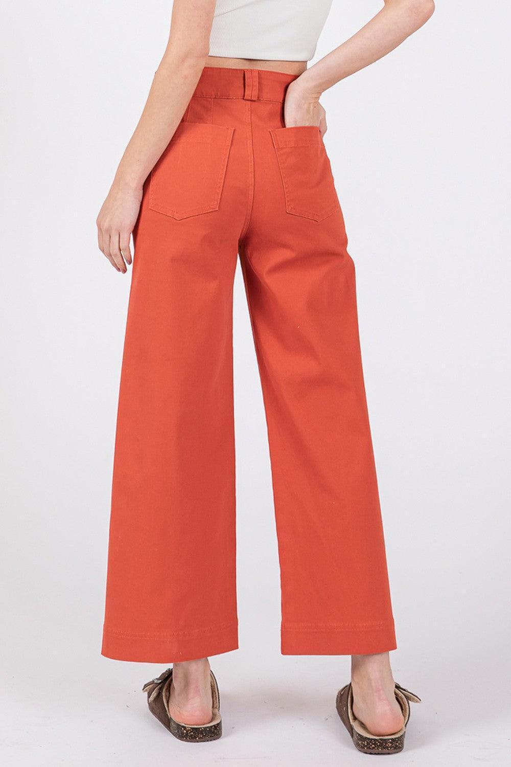 Wide Leg Cropped Pants - Wildflower Hippies