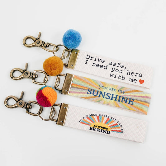 Words To Live By Canvas Keychains - Wildflower Hippies