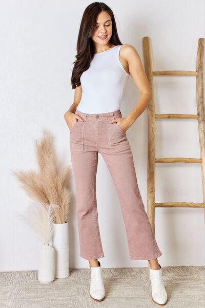 RISEN Full Size High Rise Ankle Flare Jeans - Wildflower Hippies