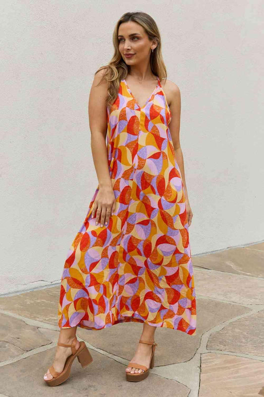 And The Why Printed Sleeveless Maxi Dress - Wildflower Hippies