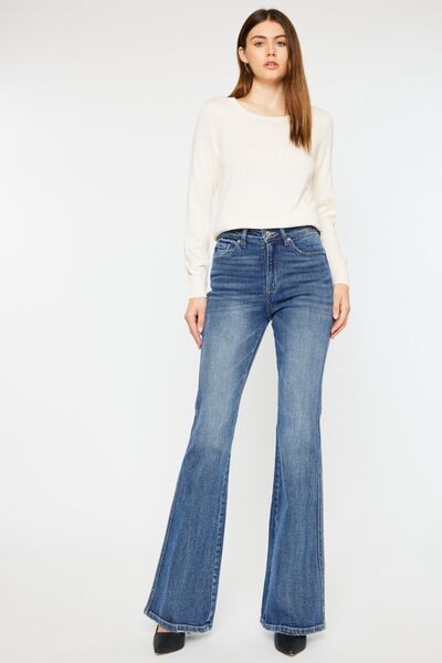 Kancan Cat's Whiskers High Waist Flare Jeans