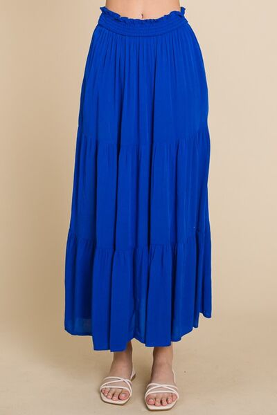 Culture Code Full Size Frill Ruched Midi Skirt