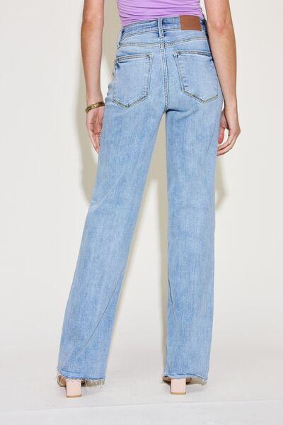 Judy Blue Full Size V Front Waistband Straight Jeans - Wildflower Hippies