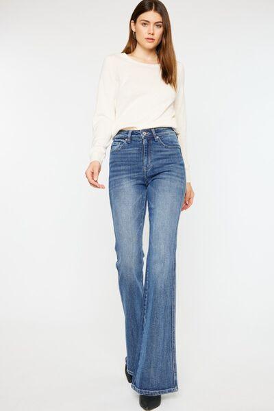 Kancan Cat's Whiskers High Waist Flare Jeans - Wildflower Hippies