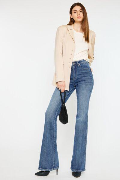 Kancan Cat's Whiskers High Waist Flare Jeans - Wildflower Hippies