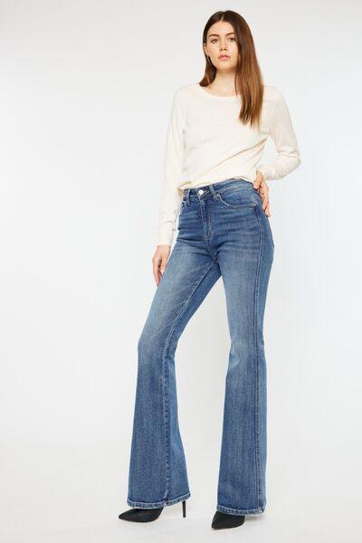 Kancan Cat's Whiskers High Waist Flare Jeans - Wildflower Hippies