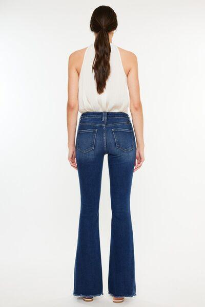 Kancan Cat's Whiskers Raw Hem Flare Jeans - Wildflower Hippies