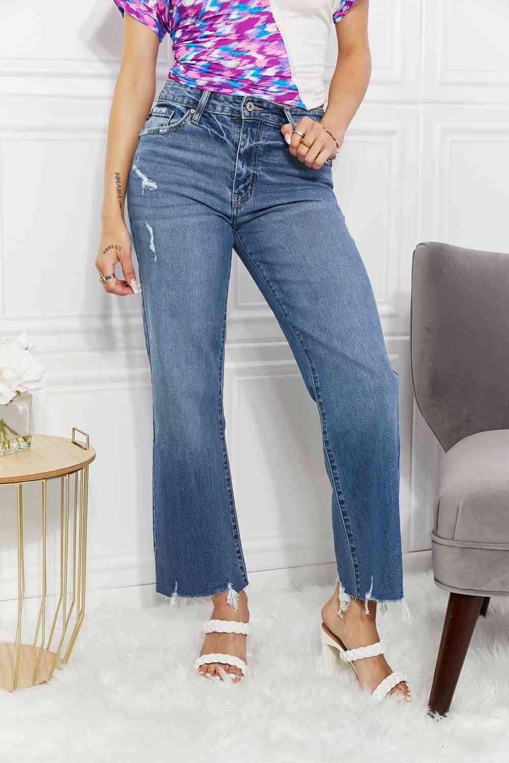 Kancan Melanie Crop Wide Leg Jeans - Wildflower Hippies