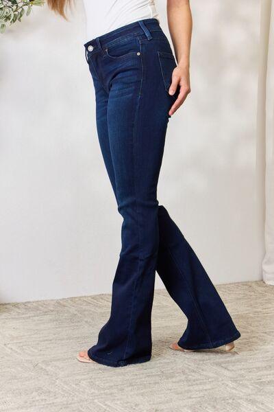 Kancan Mid Rise Flare Jeans - Wildflower Hippies