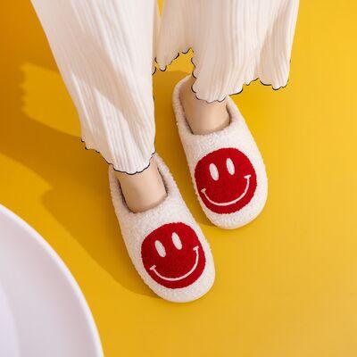 Melody Smiley Face Cozy Slippers - Wildflower Hippies