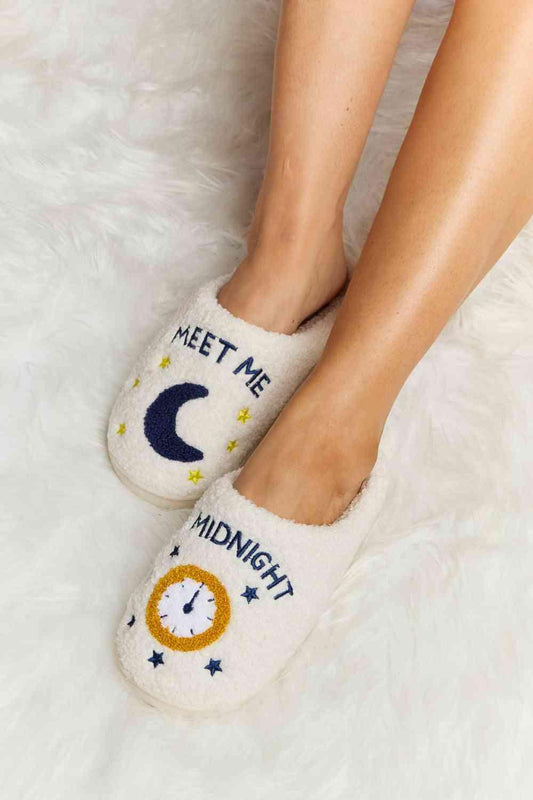 Melody Printed Plush Slide Slippers - Wildflower Hippies